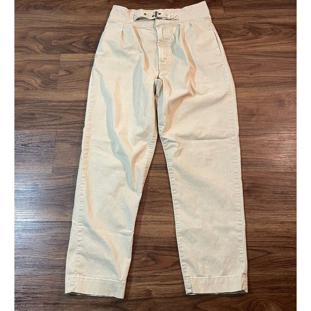 Mother The Buckled Up Huffy Flood Pants Beige Killing Time Tapered Women's Sz 28